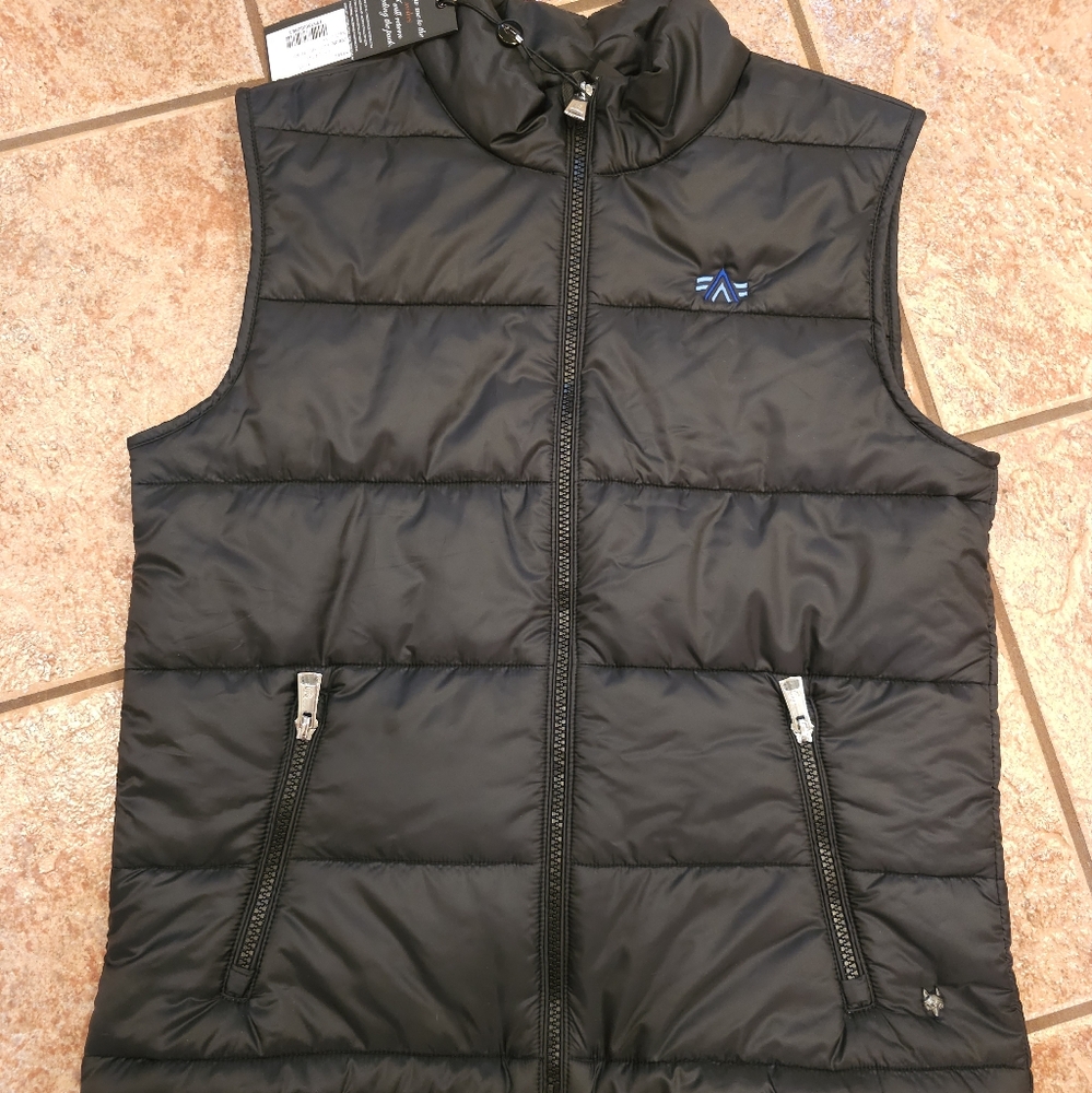 Greyson Black Puffer Vest Xs